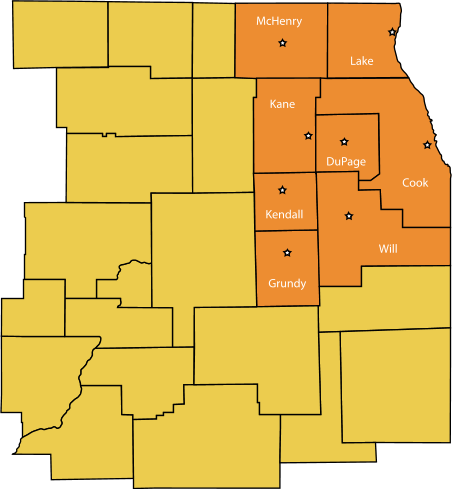 Park Ridge, Illinois and the surrounding counties